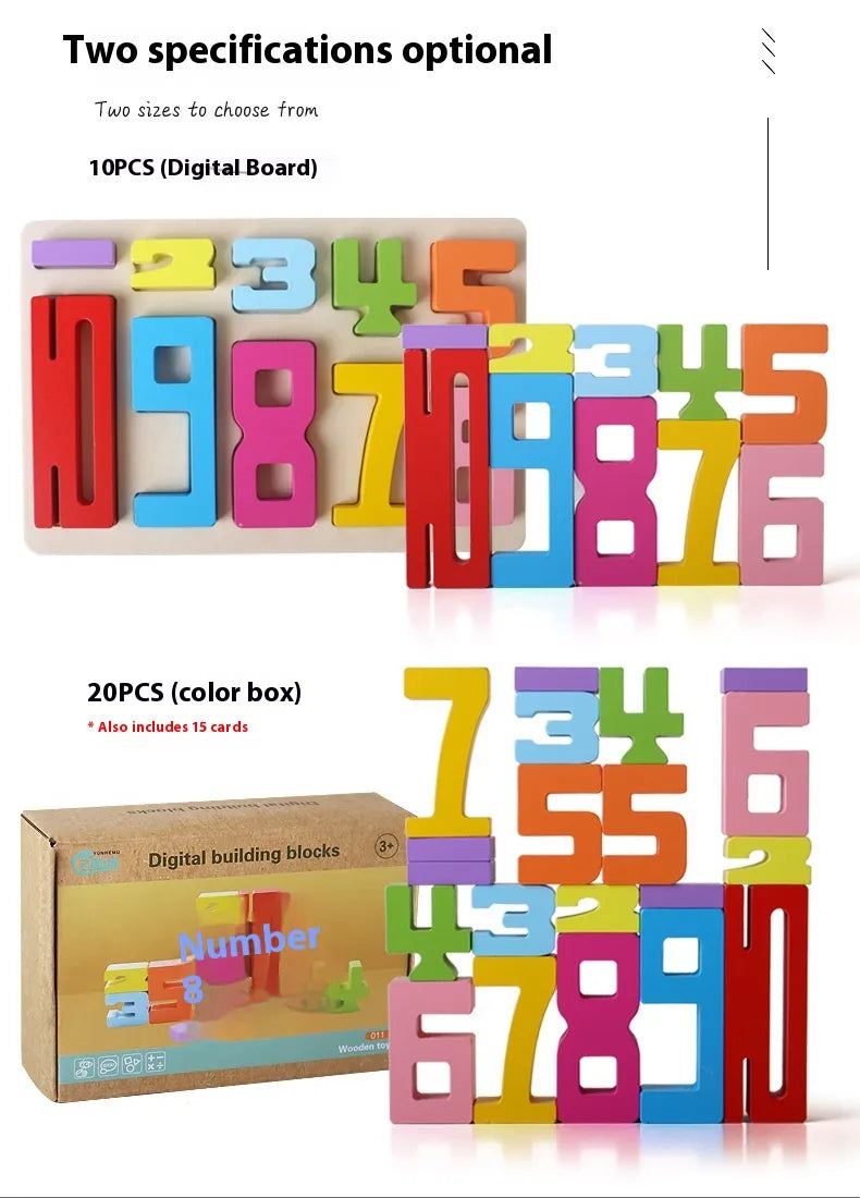 Wooden Number Blocks Set - Everything for Everyone