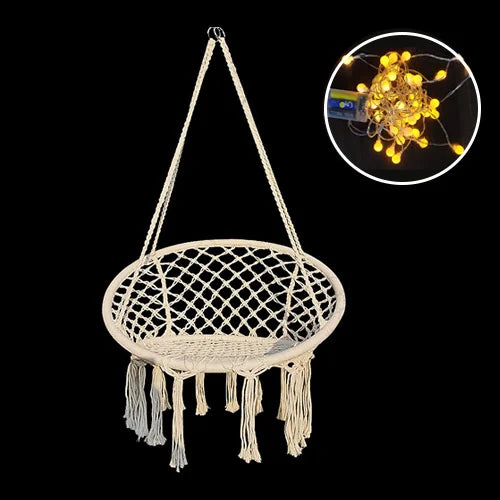 150 KG Nordic Garden Swing Cotton Rope Hammock - Everything for Everyone