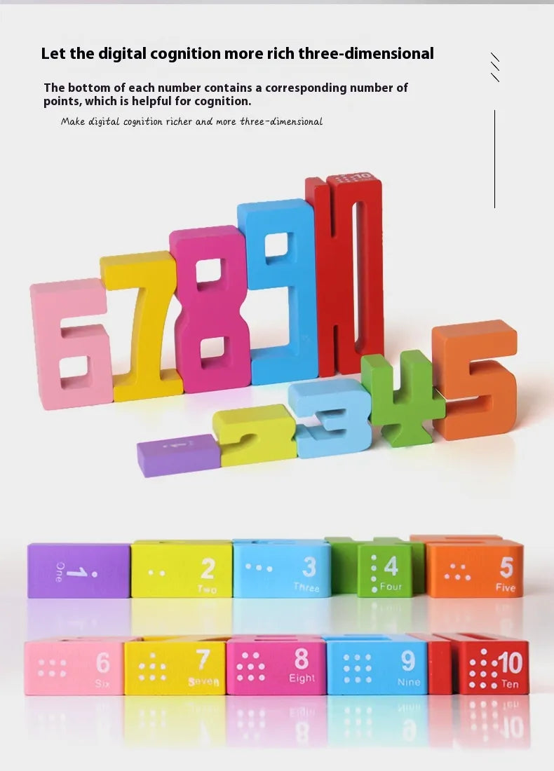 Wooden Number Blocks Set - Everything for Everyone