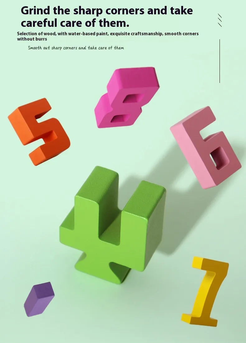 Wooden Number Blocks Set - Everything for Everyone