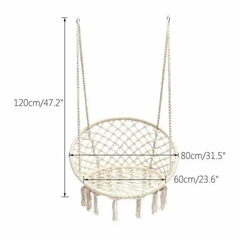 150 KG Nordic Garden Swing Cotton Rope Hammock - Everything for Everyone