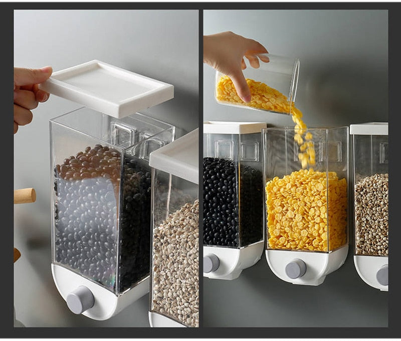 Wall-Mounted Kitchen Multi-Grain Sealed Jars - Everything for Everyone