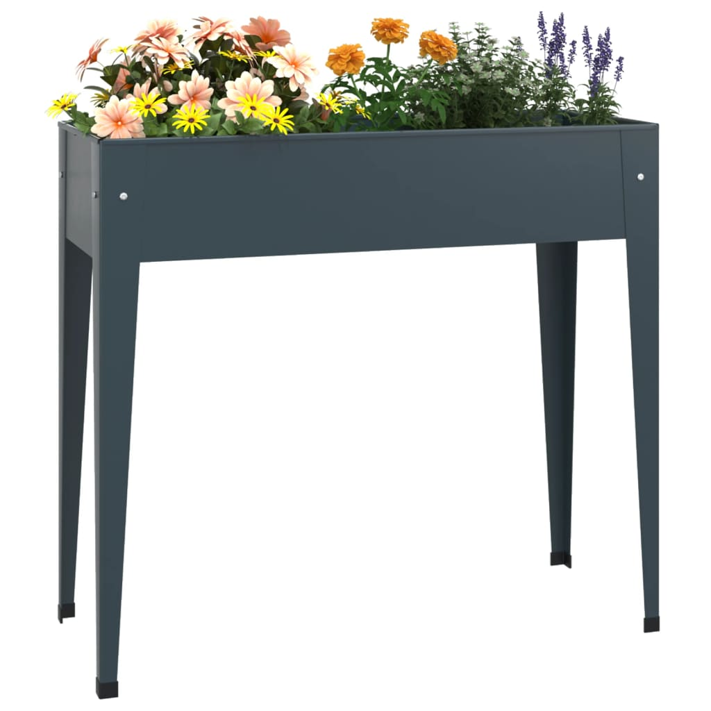 vidaXL Garden Planter 100.5x40.5x90 cm Galvanised Steel - Everything for Everyone