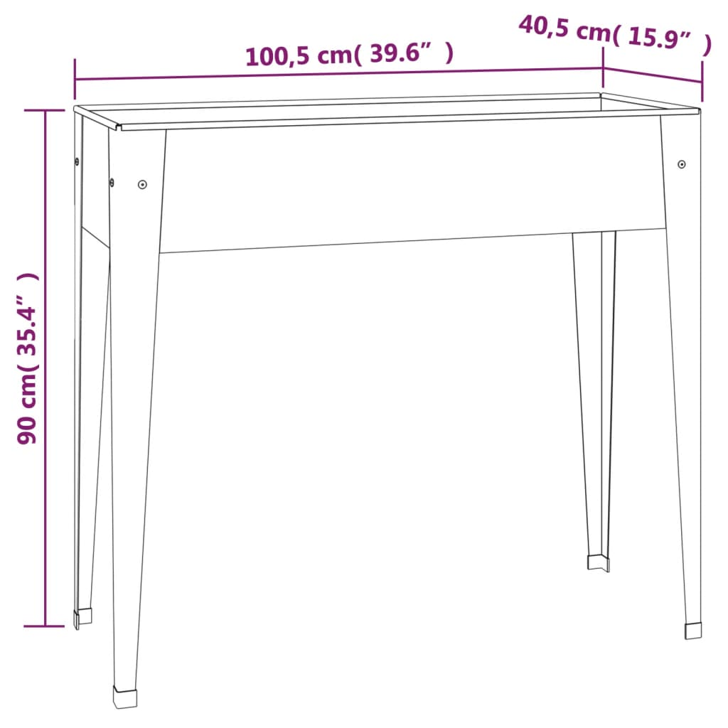 vidaXL Garden Planter 100.5x40.5x90 cm Galvanised Steel - Everything for Everyone