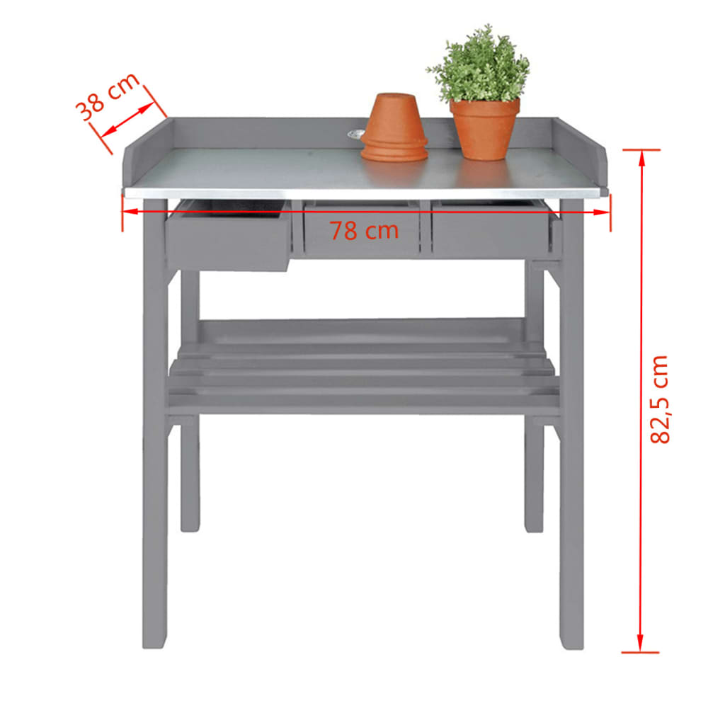 Esschert Design Garden Work Bench Grey CF29G - Everything for Everyone