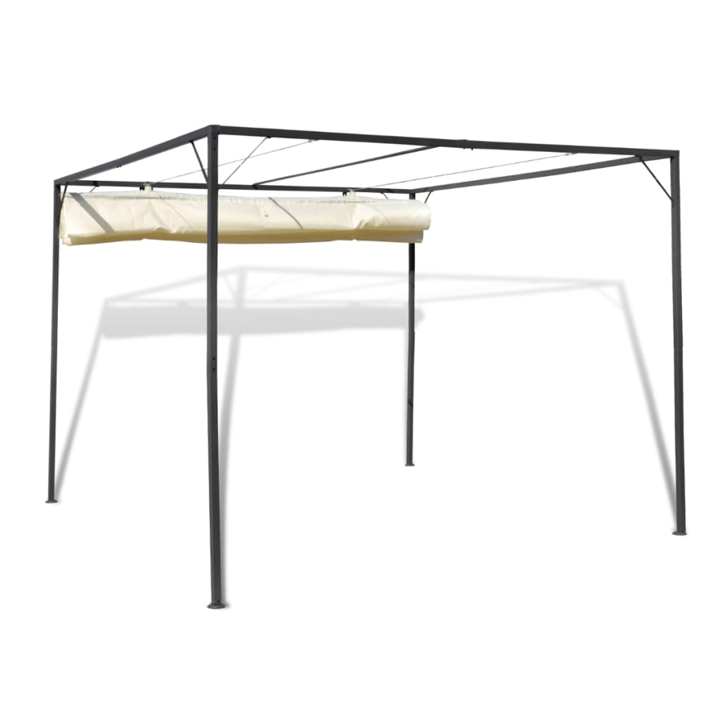 vidaXL Garden Gazebo with Retractable Roof Canopy - Everything for Everyone