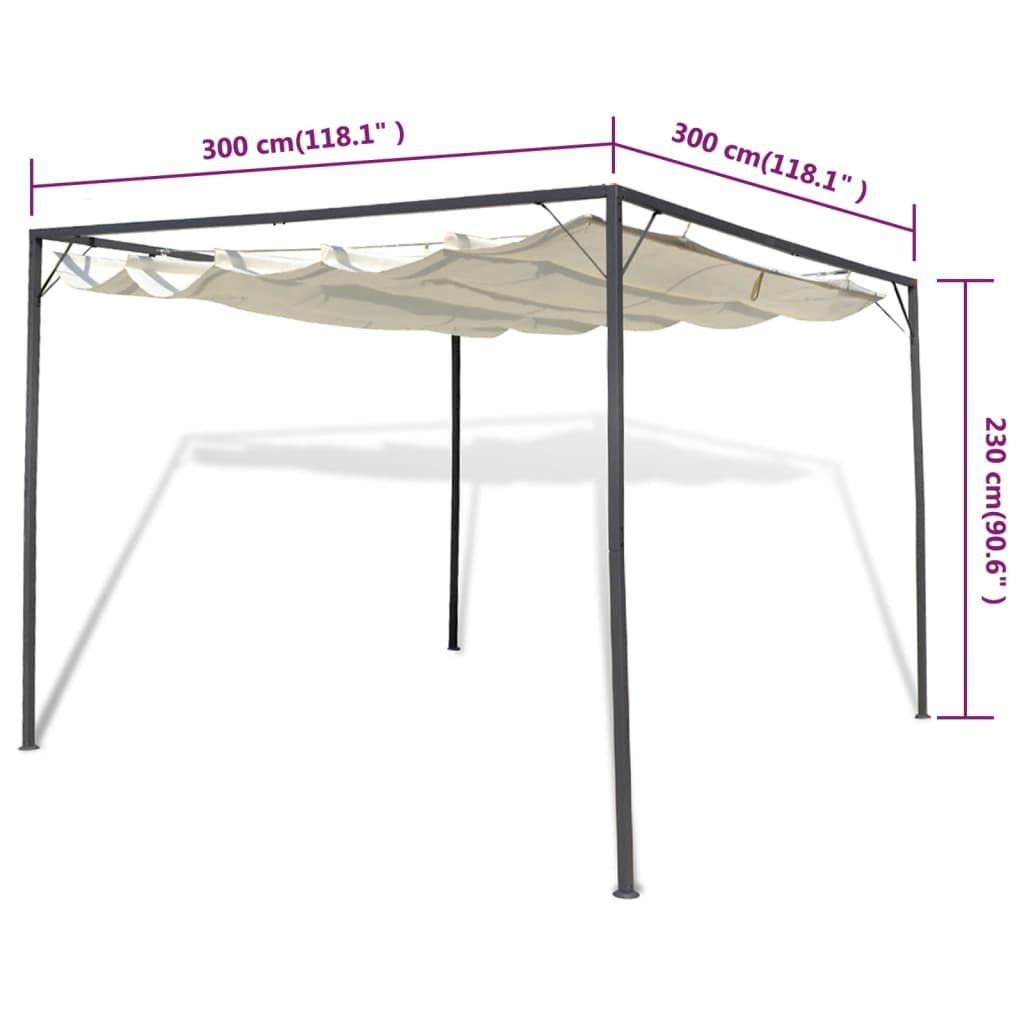 vidaXL Garden Gazebo with Retractable Roof Canopy - Everything for Everyone