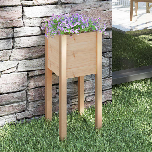 vidaXL Garden Planter 31x31x70 cm Solid Pinewood - Everything for Everyone