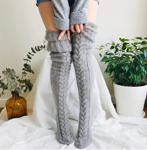Over-the-Knee Knitted Winter Socks - Everything for Everyone