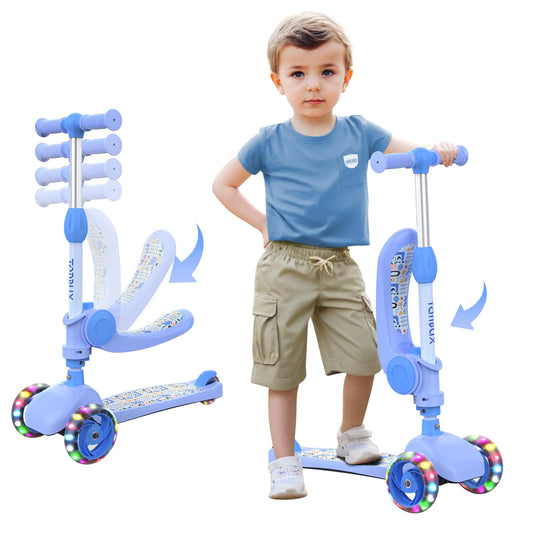 Kids Scooter with Seat Kids Scooter Blue - Everything for Everyone