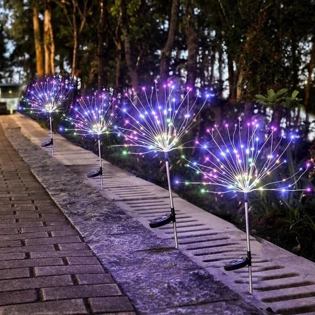 Solar Fireworks Lamp Outdoor Grass Globe Light - Everything for Everyone