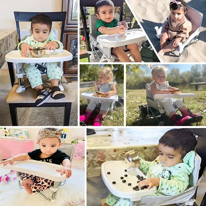 Baby Furniture Supplies Booster Seat Dining Chair Portable Travel Folding Kids With Feeding Chair Outdoor Beach Seat - Everything for Everyone