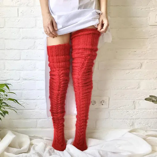 Over-the-Knee Knitted Winter Socks - Everything for Everyone