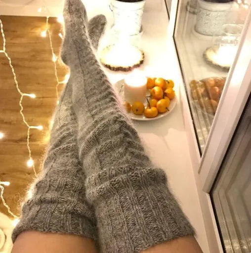 Over-the-Knee Knitted Winter Socks - Everything for Everyone