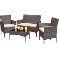 Greesum Patio Rattan Furniture 4 Pieces Sets Outdoor - Everything for Everyone