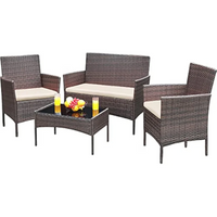 Greesum Patio Rattan Furniture 4 Pieces Sets Outdoor - Everything for Everyone