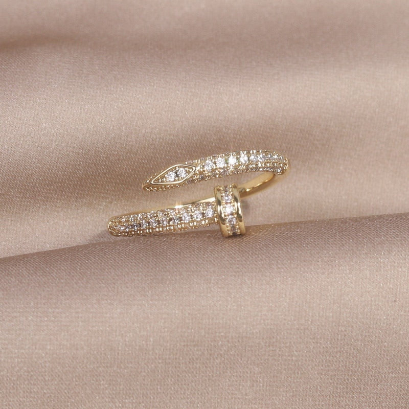 Classic Korean Style Copper Zircon Ring - Everything for Everyone