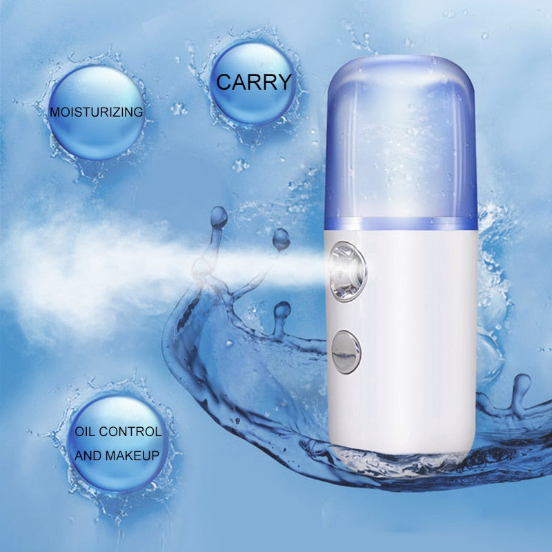 Nano Mist Facial Sprayer Beauty Instrument USB Face Steamer Moisturizing Beauty - Everything for Everyone