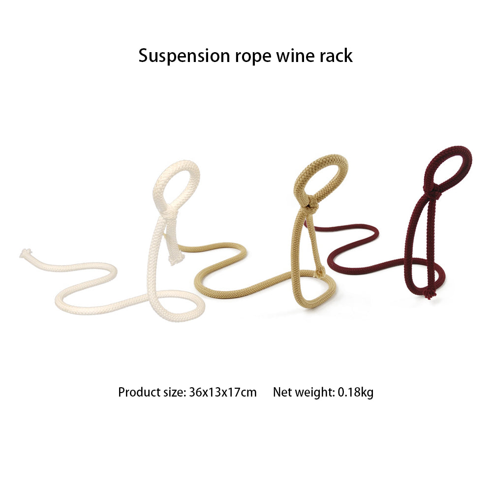 Suspended Rope Wine Bottle Holder - Everything for Everyone