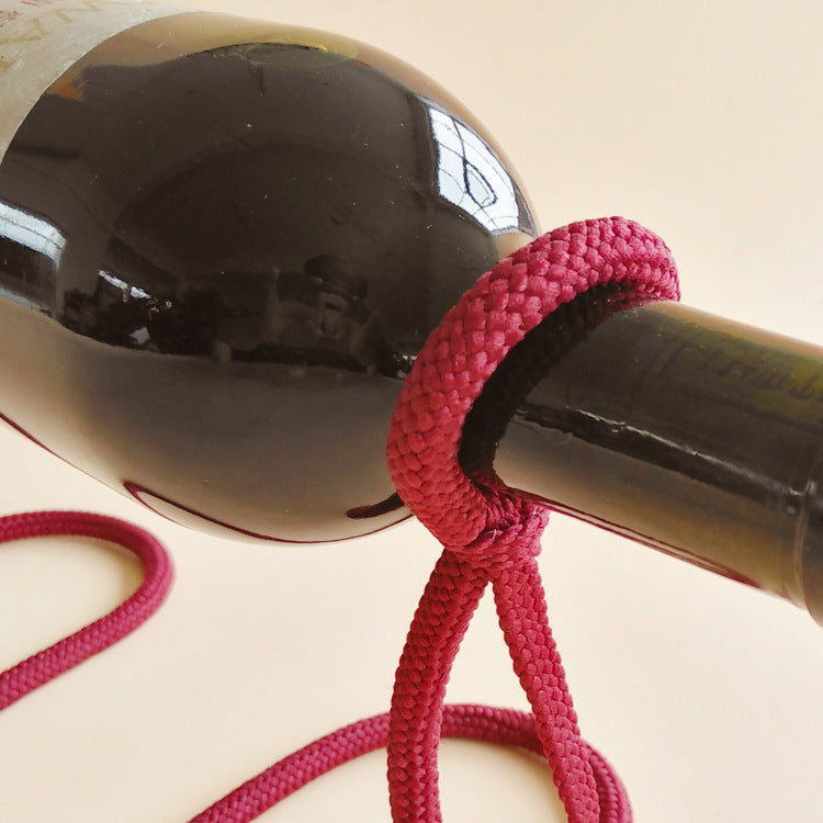 Suspended Rope Wine Bottle Holder - Everything for Everyone