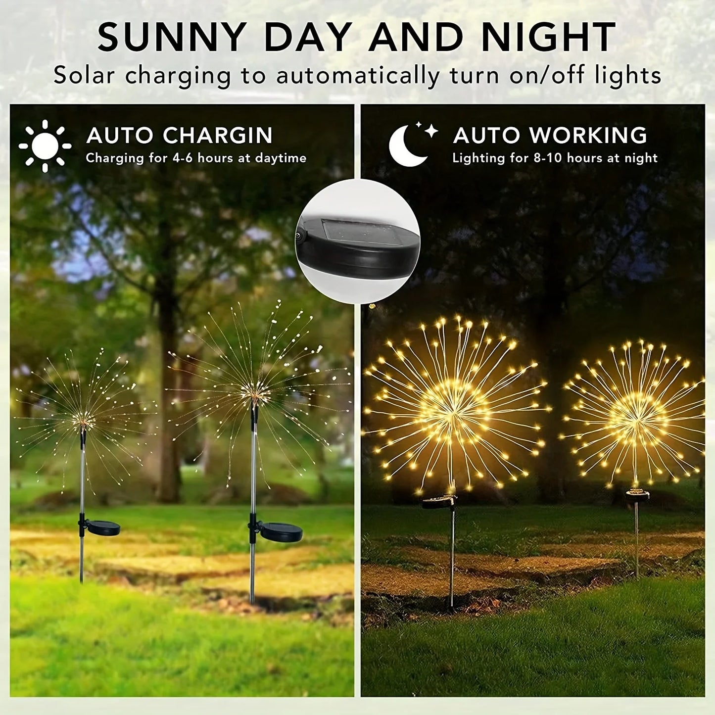 Solar Fireworks Lamp Outdoor Grass Globe Light - Everything for Everyone