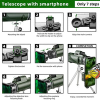 Portable Zoom HD 5000M Telescope Outdoor Travel - Everything for Everyone