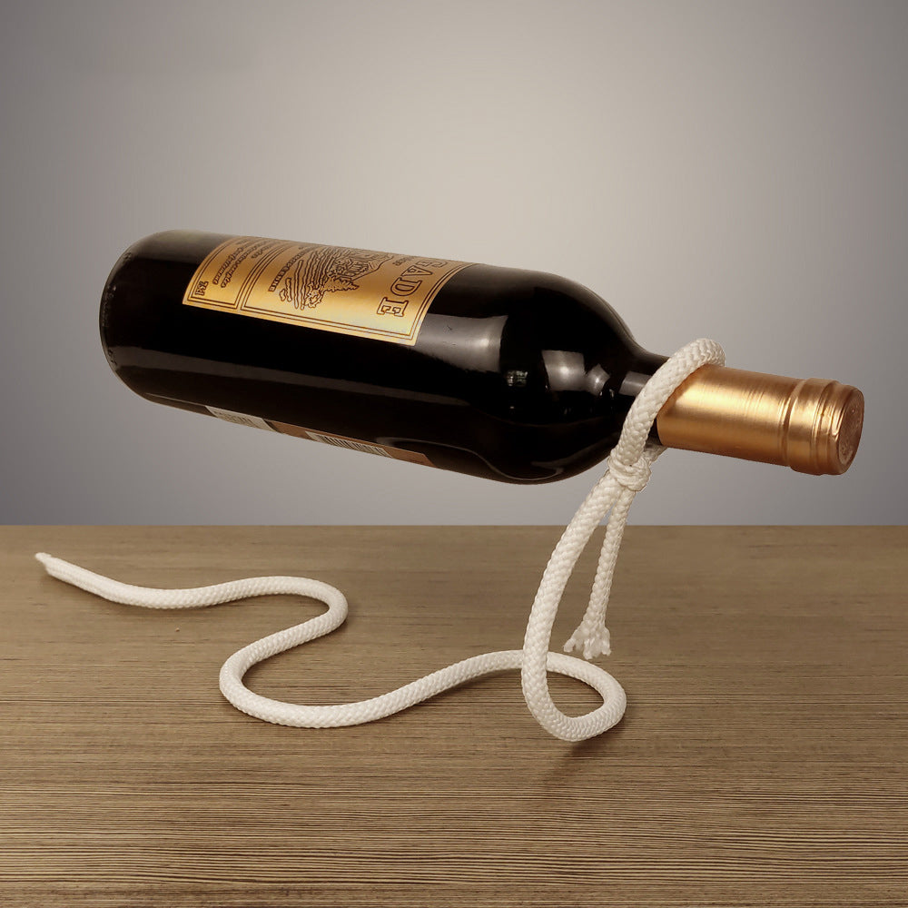 Suspended Rope Wine Bottle Holder - Everything for Everyone